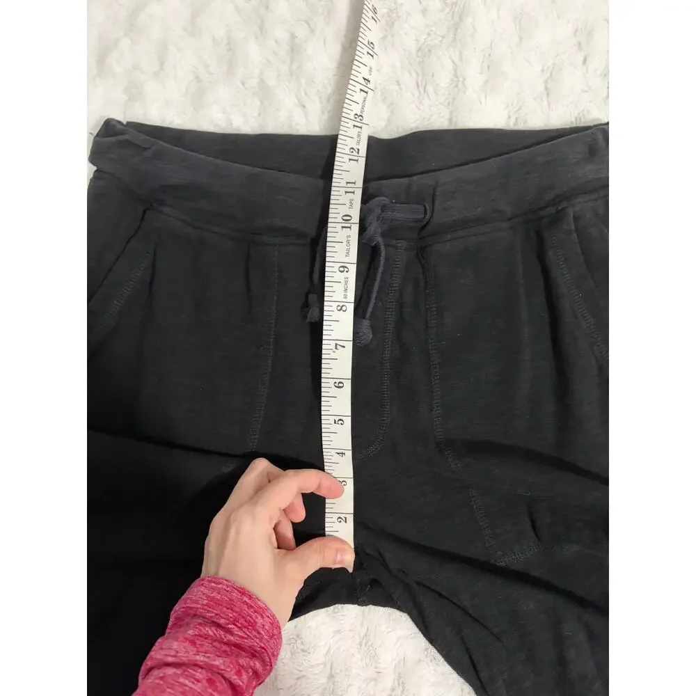J. Crew Men's Black Duo Knit Slub Cotton Lounge Comfort Pajama Jogger Pants S